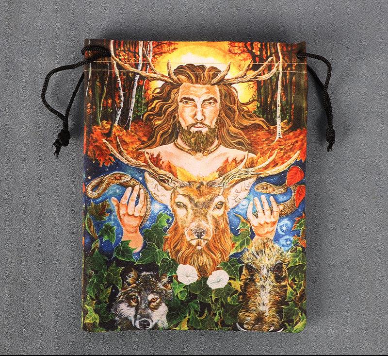 Exquisite Celestial-Themed Drawstring Pouches for Tarot Cards, Crystals, and Sacred Tools – Perfect for Spiritual Practitioners, Mystics, and Healers