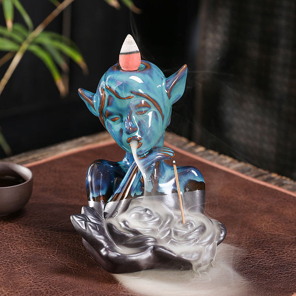 Mystical Elf Backflow Incense Burner for Meditation, Relaxation, and Spiritual Cleansing