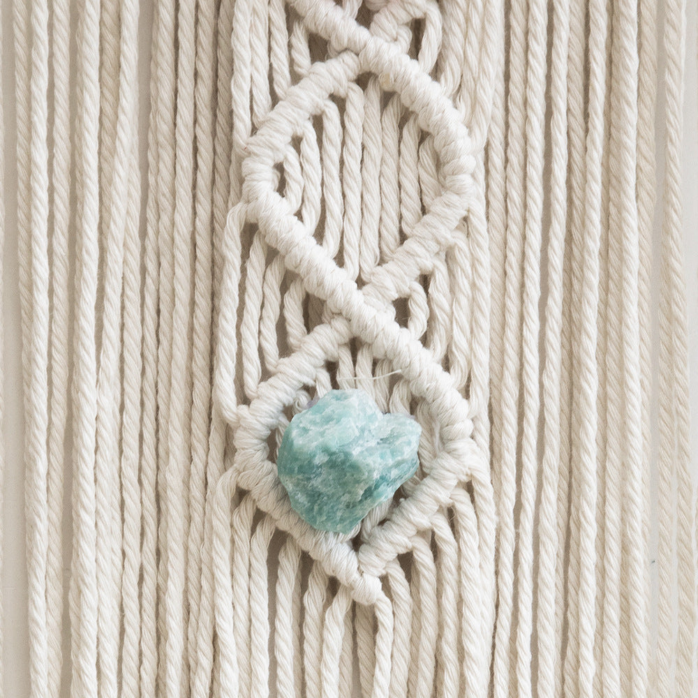 Macrame Evil Eye Wall Hanging - Crystal Protection Decor