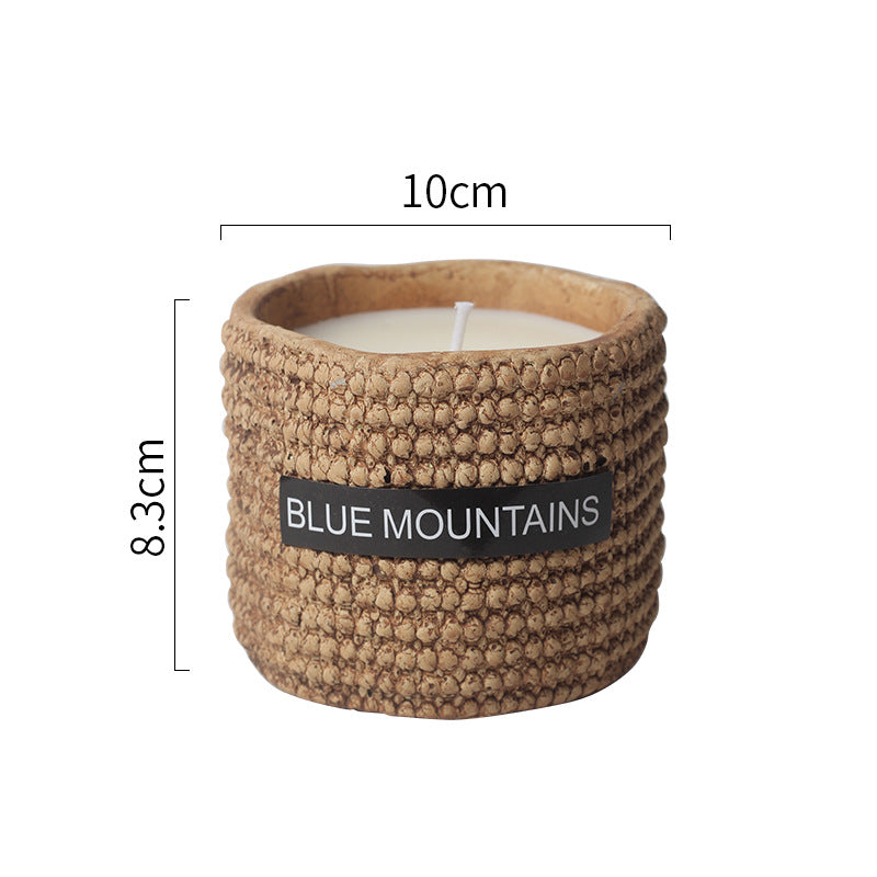 Blue Mountains Textured Ceramic Candle – Scented Candle for Relaxation, Meditation, and Spiritual Ambiance