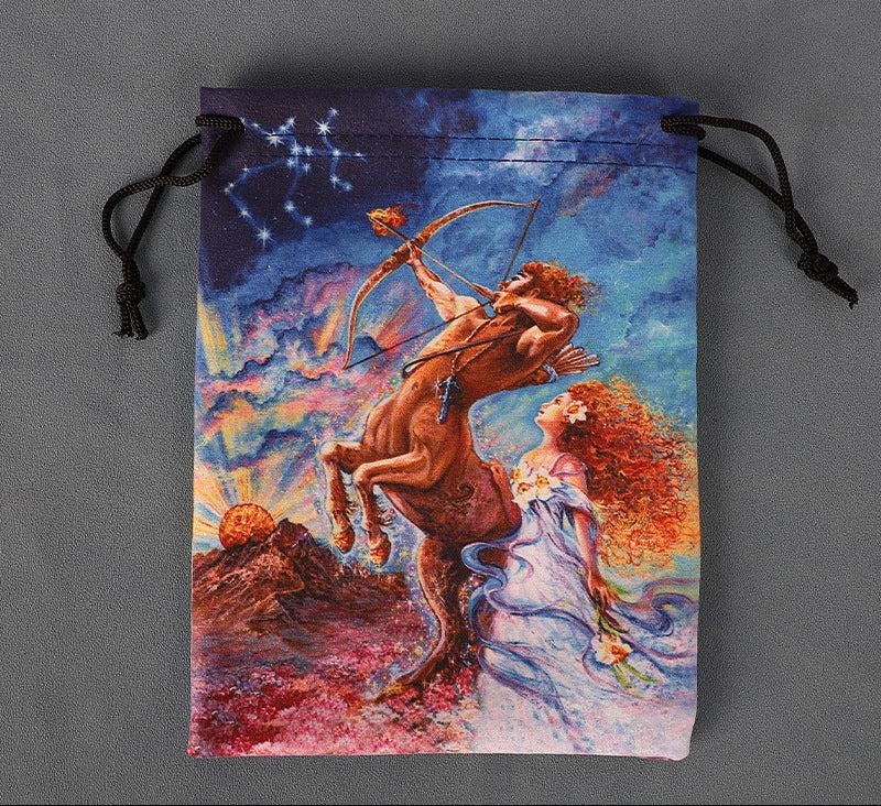 Exquisite Celestial-Themed Drawstring Pouches for Tarot Cards, Crystals, and Sacred Tools – Perfect for Spiritual Practitioners, Mystics, and Healers