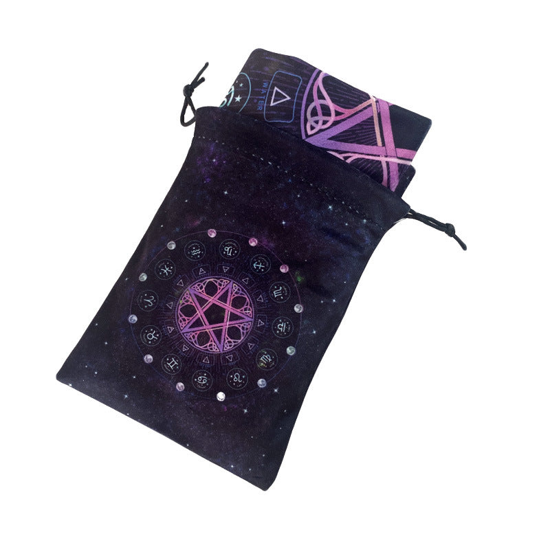 Zodiac Pentacle Altar Cloth Set with Celestial Design – Perfect for Tarot Readings, Crystal Grids, and Spiritual Practices