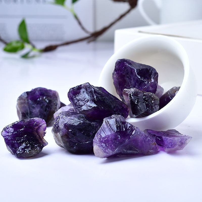 Natural Raw Amethyst Healing Crystal Stones for Spiritual Energy and Chakra Balancing