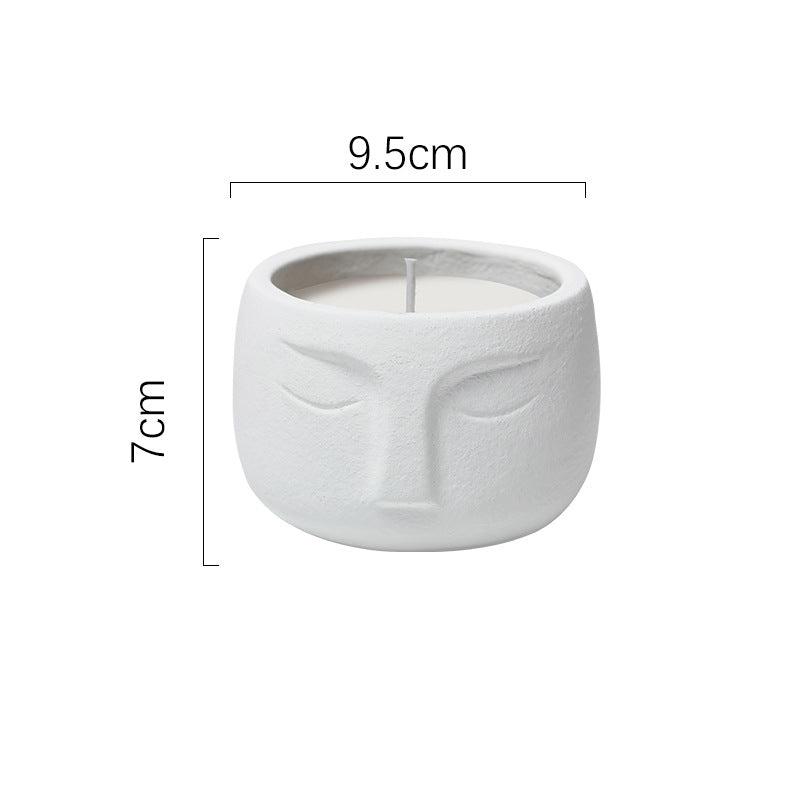 Face Ceramic Aromatherapy Candle – Spiritual Scented Candle for Meditation, Relaxation, and Mindful Living