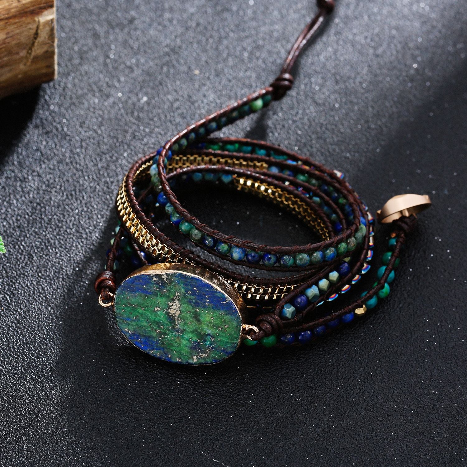 Earthly Harmony Gemstone Wrap Bracelet