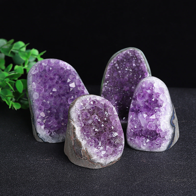 Large Amethyst Crystal Geode Clusters for Spiritual Healing and Meditatio