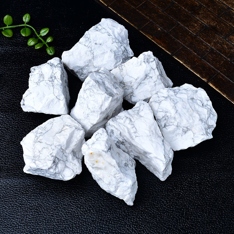 Natural Raw White Howlite Healing Stones - Large Chunks for Meditation, Crystal Grids, and Spiritual Home Décor