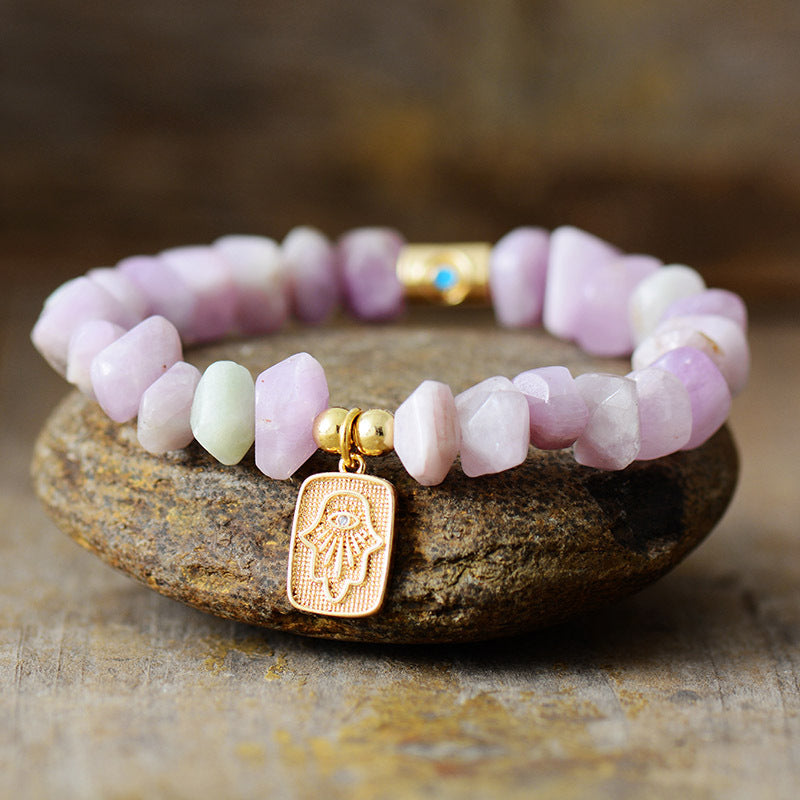 Amethyst Serenity Hamsa Bracelet