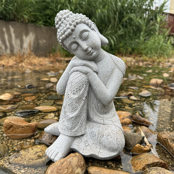 Resting Serenity Buddha Statue - Spiritual Tranquility Garden Decor