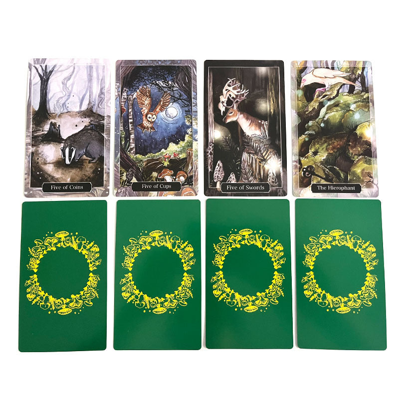 Enchanted Forest Tarot Deck with Illustrated Guidebook for Mystical Readings and Spiritual Guidance