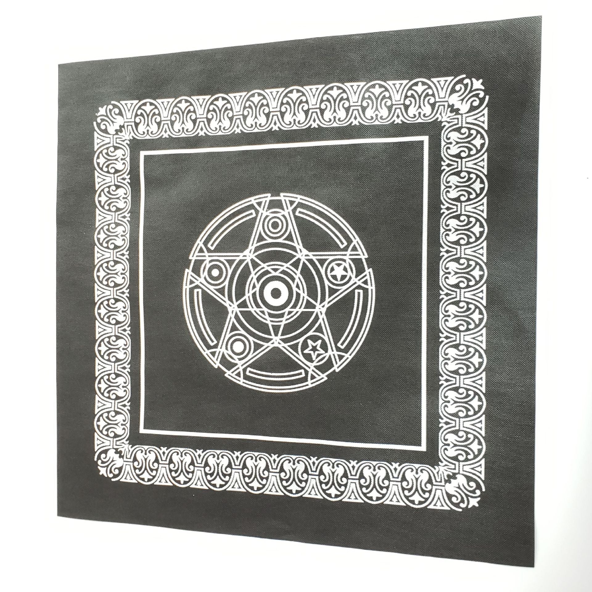 Sacred Geometric Altar Cloth for Spiritual Rituals and Energy Work - Available in Purple, Black, and Grey