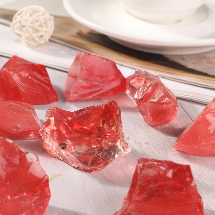 Vibrant Red Aura Quartz Rough Stones for Crystal Healing and Spiritual Energy Work