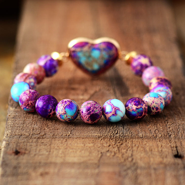 Mystic Heart Aura Jasper Bracelet