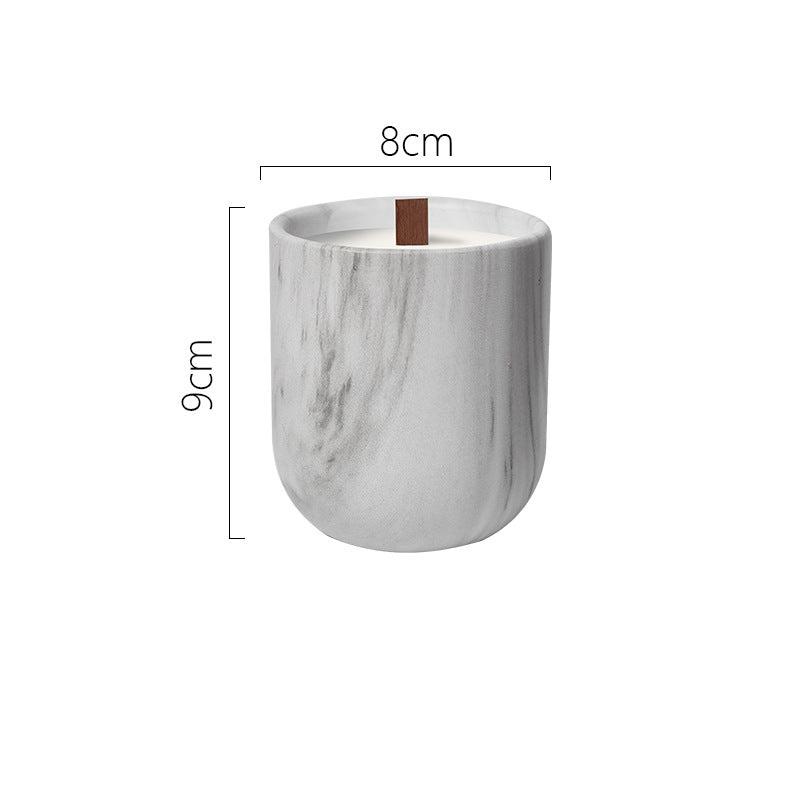 Elegant Marble Stone Candle Holder with Natural Soy Wax for Meditation and Home Decor