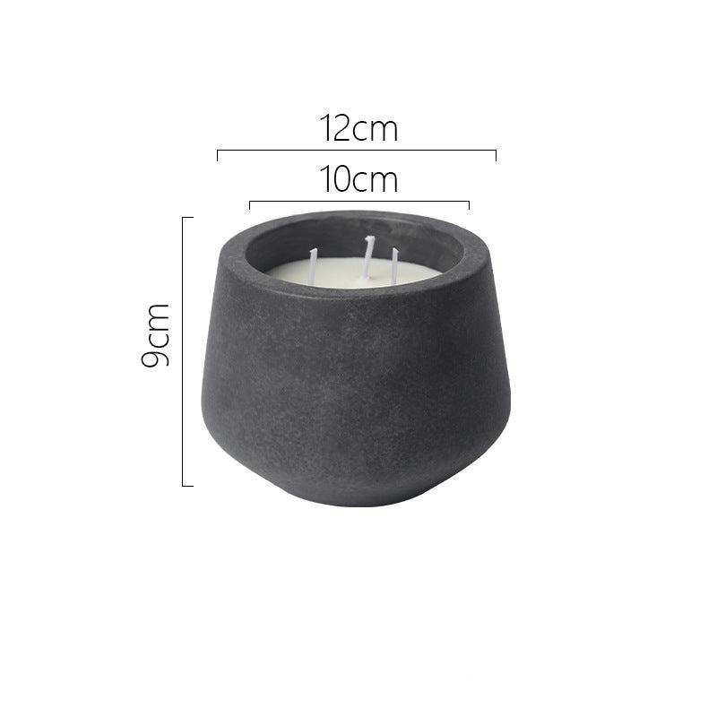 Handcrafted Black Stone Aromatherapy Candle for Spiritual Meditation and Relaxation