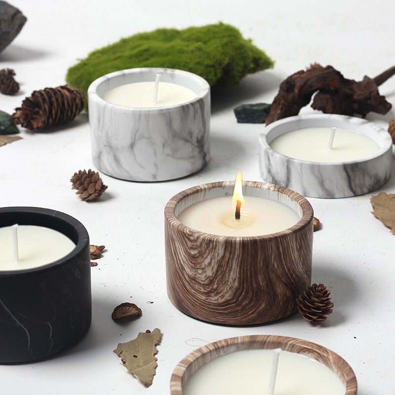 Hand-Poured Luxury Marble Jar Candles for Spiritual Healing, Meditation, and Aromatherapy