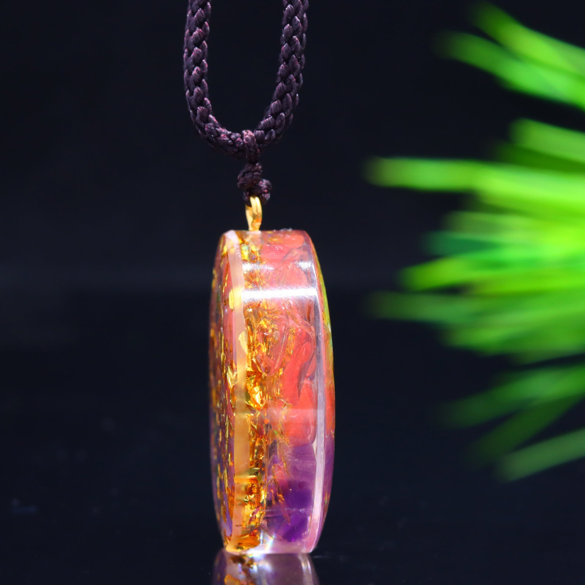 Lotus OM Orgone Energy Necklace – Amethyst Healing Pendant for Meditation, Spiritual Growth, and Chakra Balance