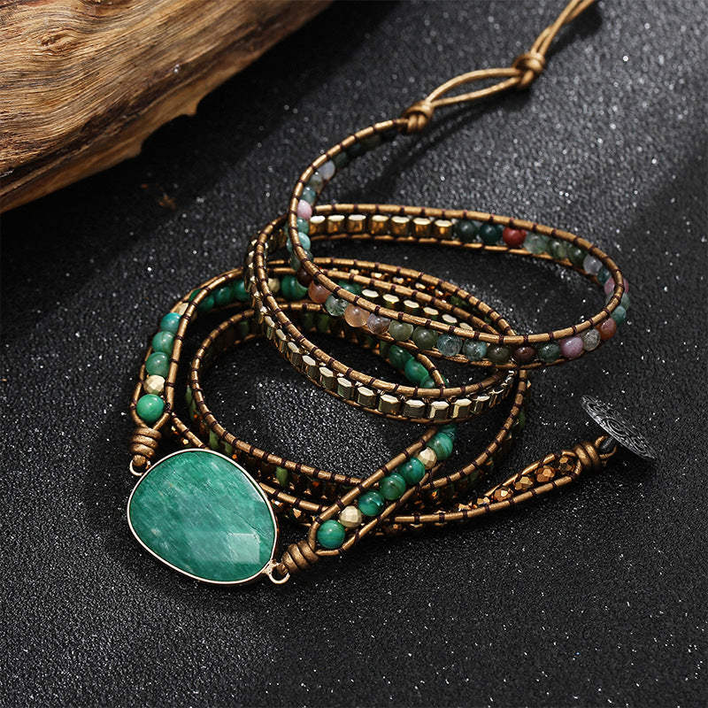 Forest Harmony Amazonite Wrap Bracelet