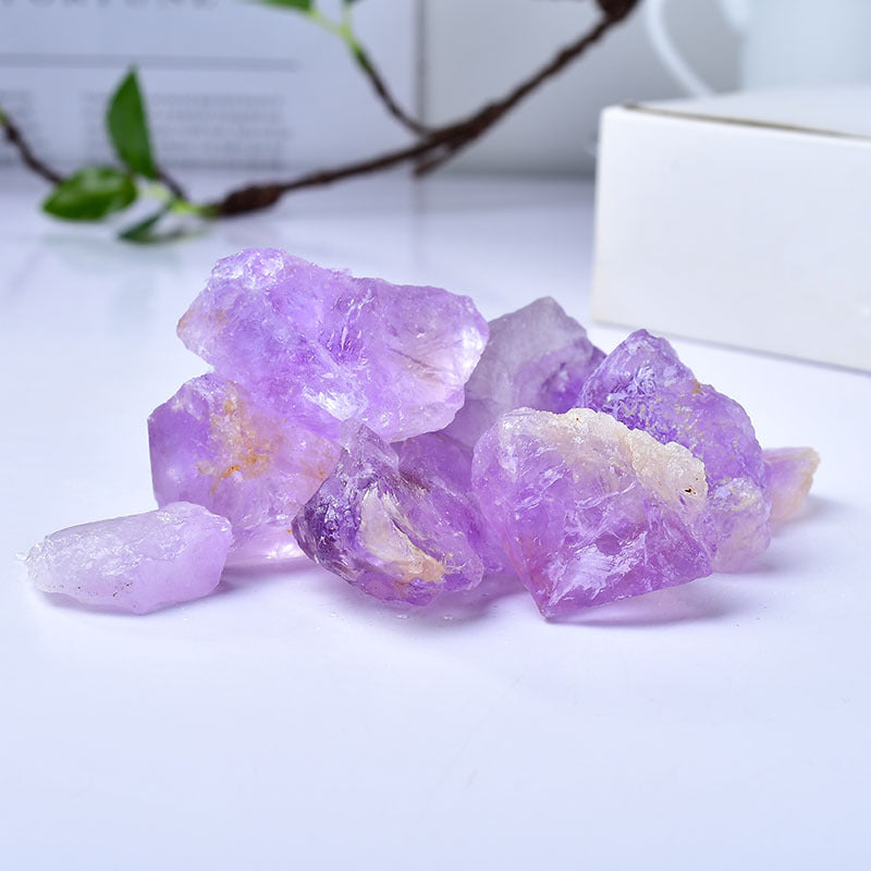 Natural Raw Amethyst Healing Crystal Stones for Spiritual Protection and Meditation