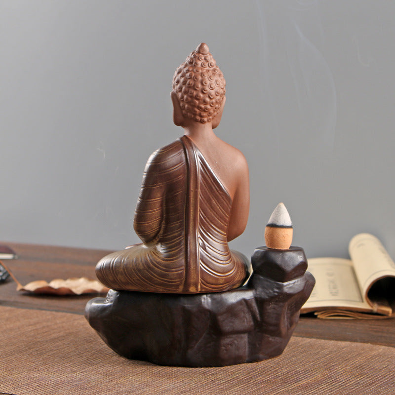 Meditative Buddha Incense Burner for Spiritual Serenity and Relaxation