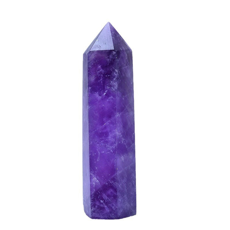 Natural Amethyst Crystal Towers - Polished Healing Points for Spiritual Growth, Intuition, and Third Eye Chakra Activation