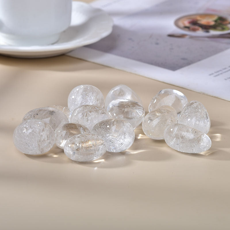 Clear Quartz Tumbled Healing Stones for Energy Amplification, Meditation, and Spiritual Clarity