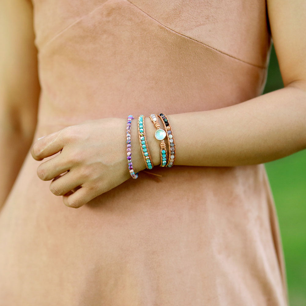 Ocean Breeze Opal Wrap Bracelet