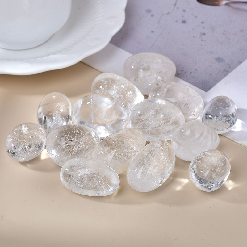 Clear Quartz Tumbled Healing Stones for Energy Amplification, Meditation, and Spiritual Clarity