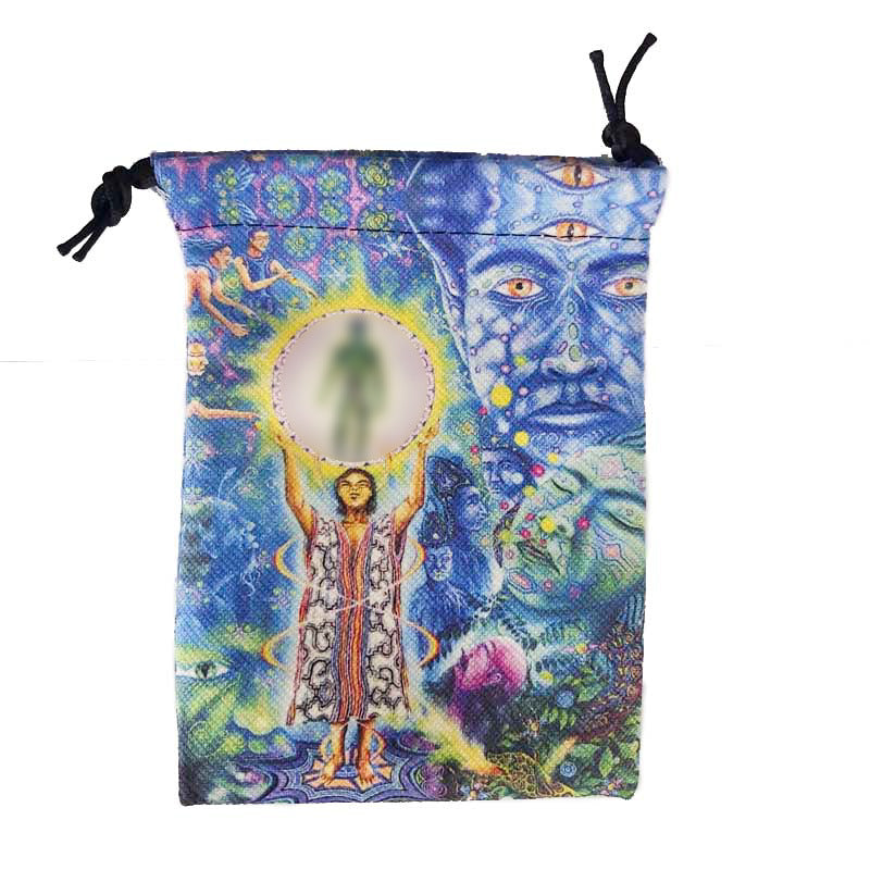 Vibrant Psychedelic Spiritual Pouches for Tarot Cards and Crystals - Sacred Art Designs for Enhanced Energy Storage