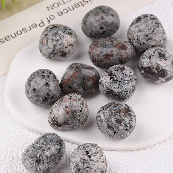 Polished Granite Healing Stones for Grounding and Balance – Tumbled Natural Crystal