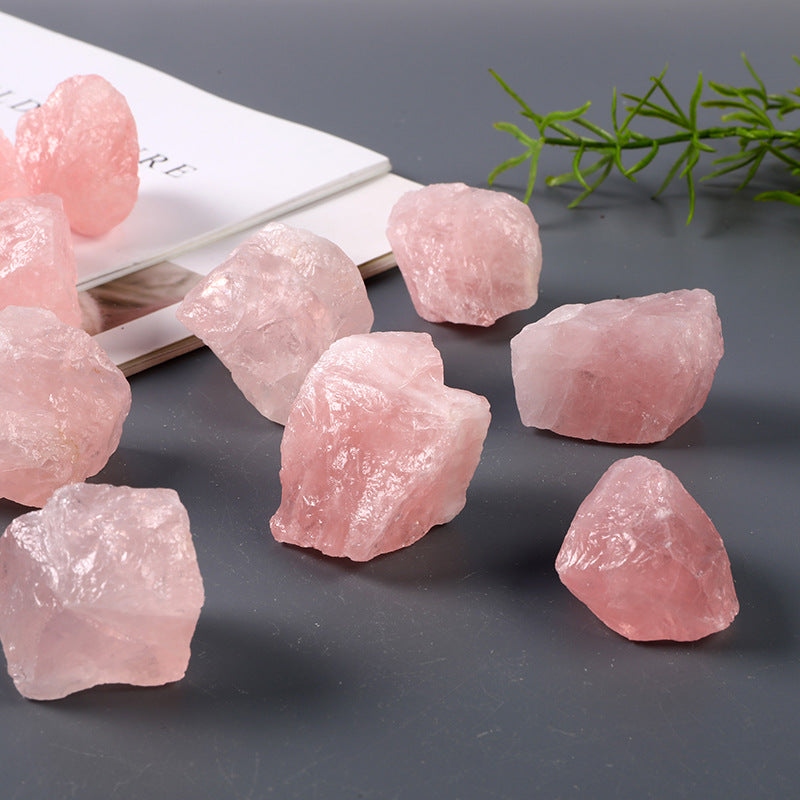 Raw Rose Quartz Healing Crystals - Heart Chakra Stone for Love and Emotional Healing