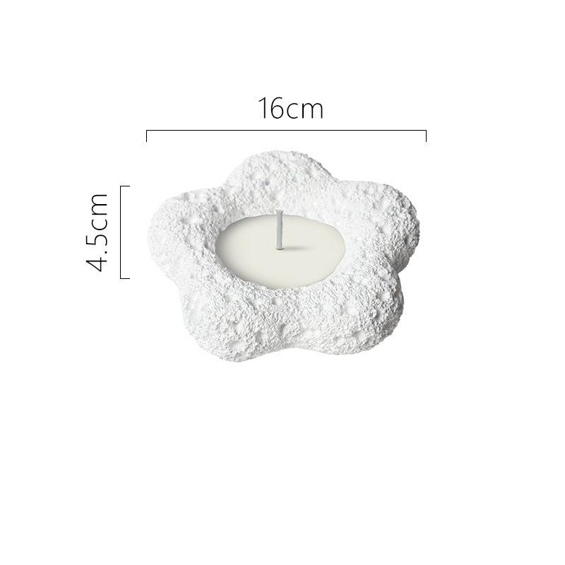 Volcanic Stone Flower-Shaped Meditation Candle for Spiritual Relaxation and Healing