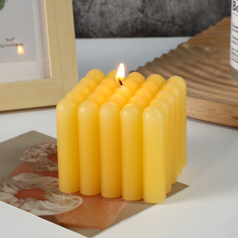 Radiant Pillar Cluster Candles for Spiritual Meditation and Home Décor