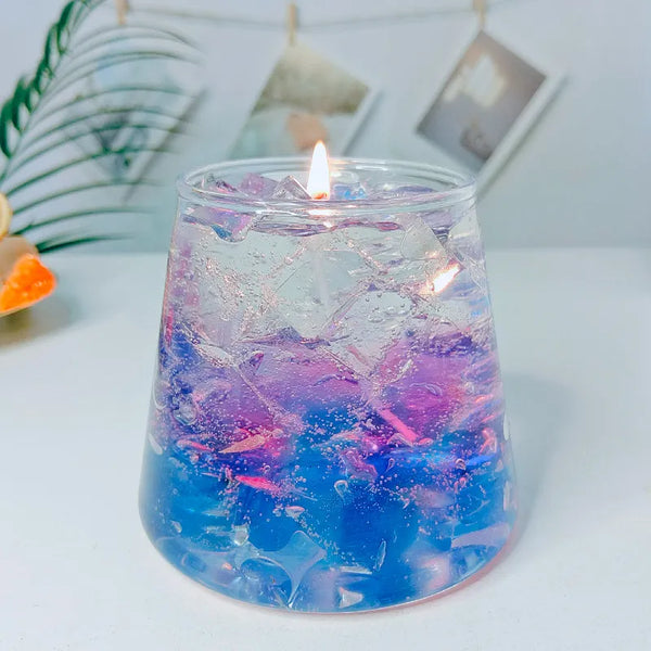 Healing crystal candle