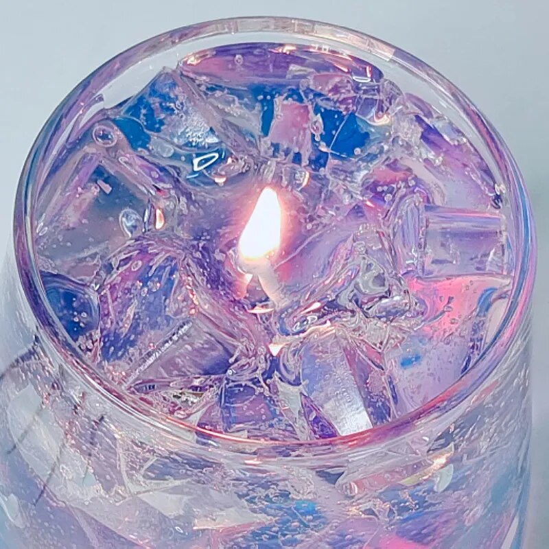 Healing crystal candle