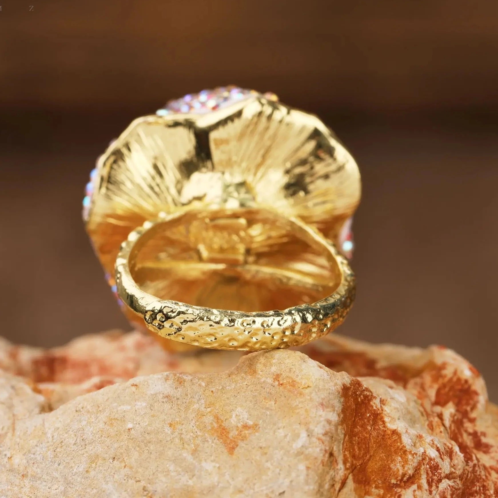 quamarine Stone Gold Rings