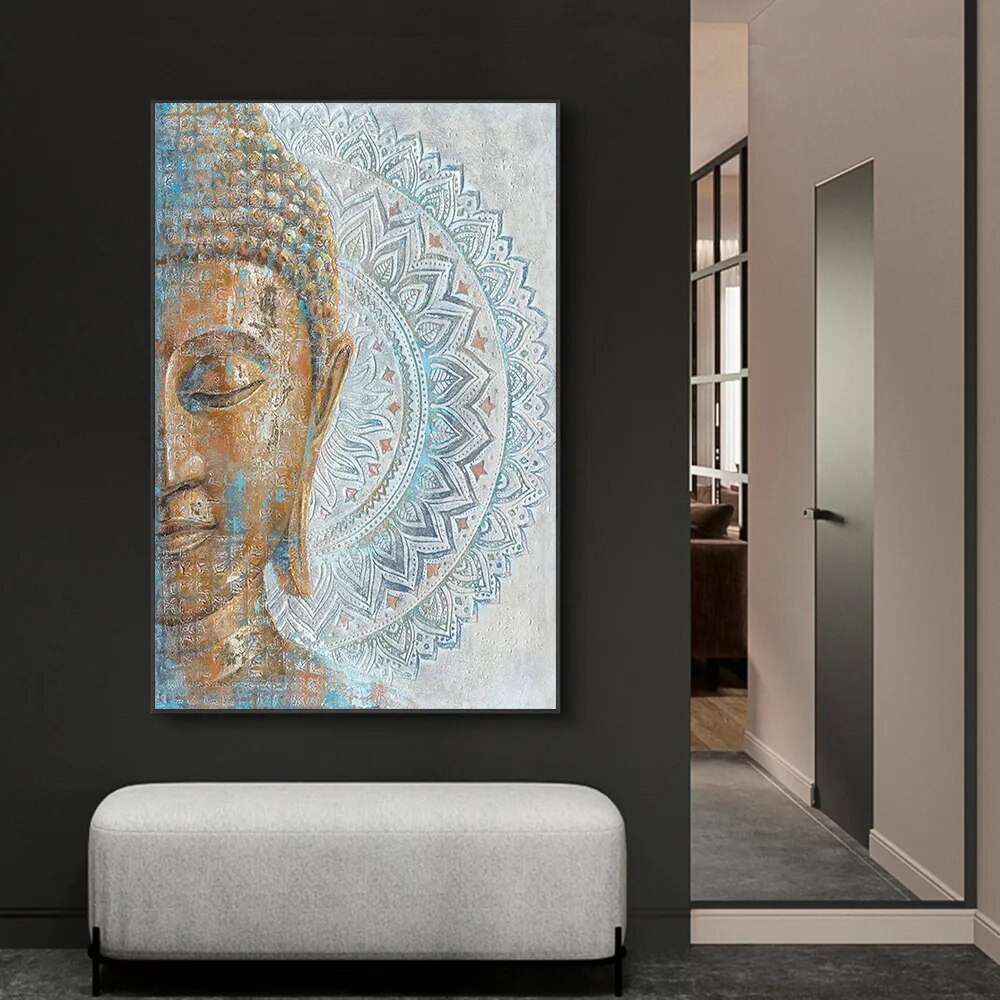 Buddha portrait canvas art