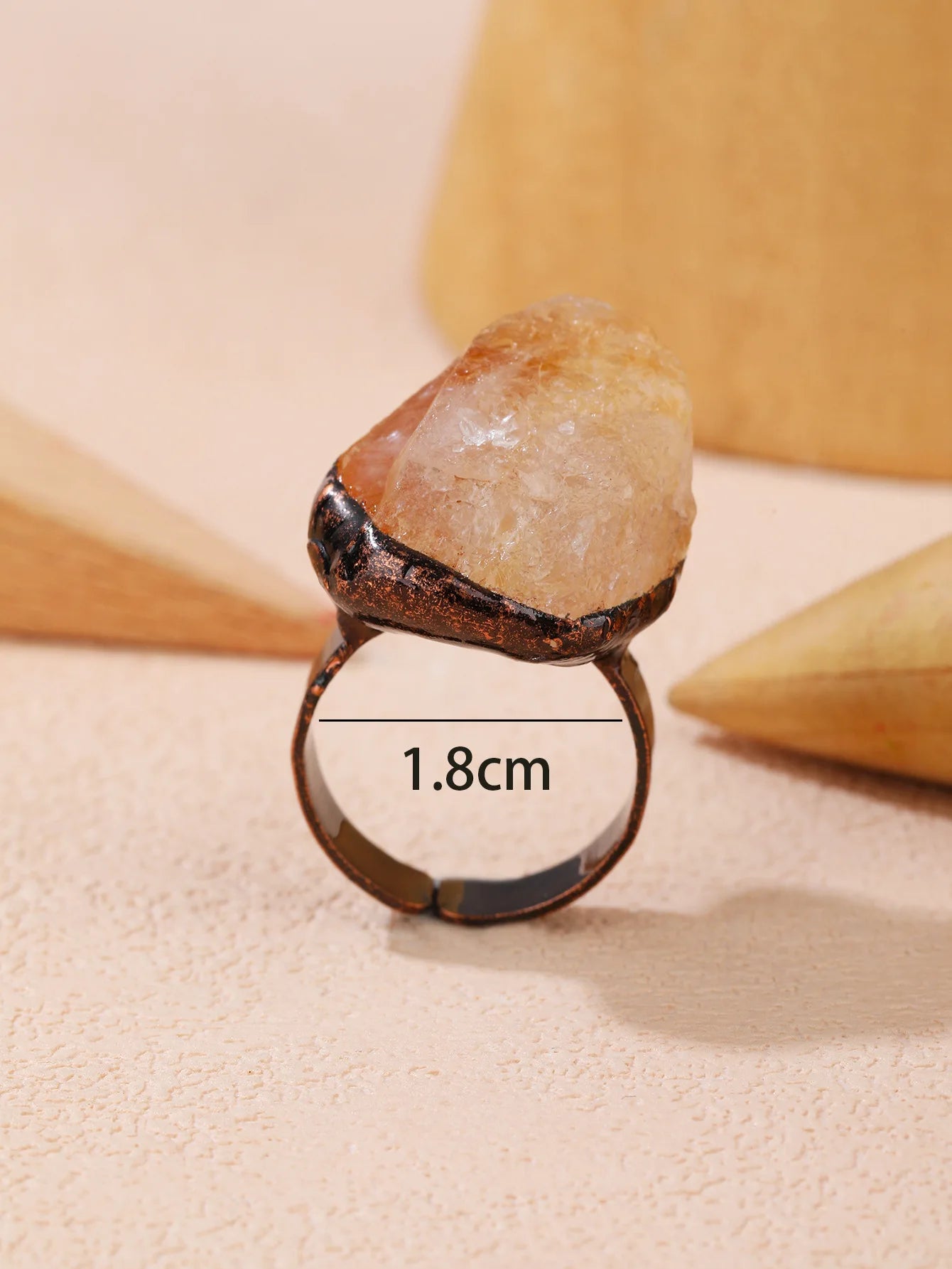 Citrine Raw Stone Ring