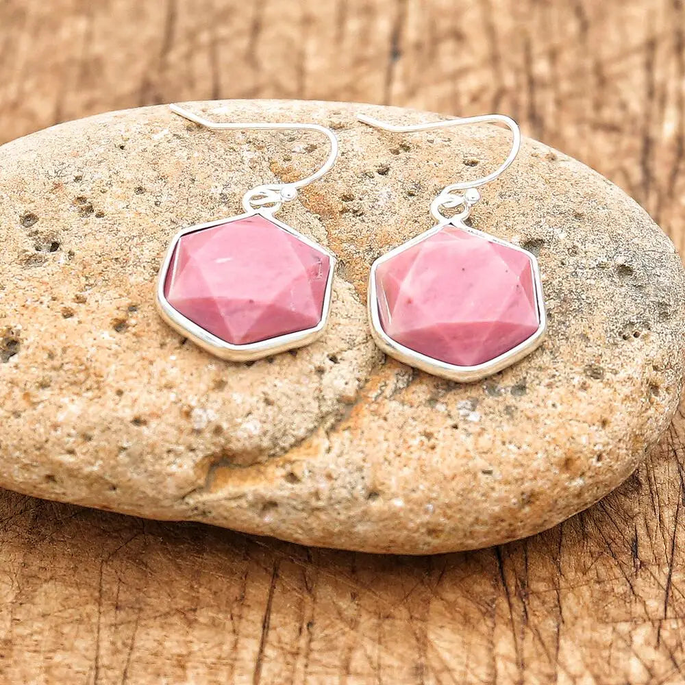 Rhodonite Dangle Earrings